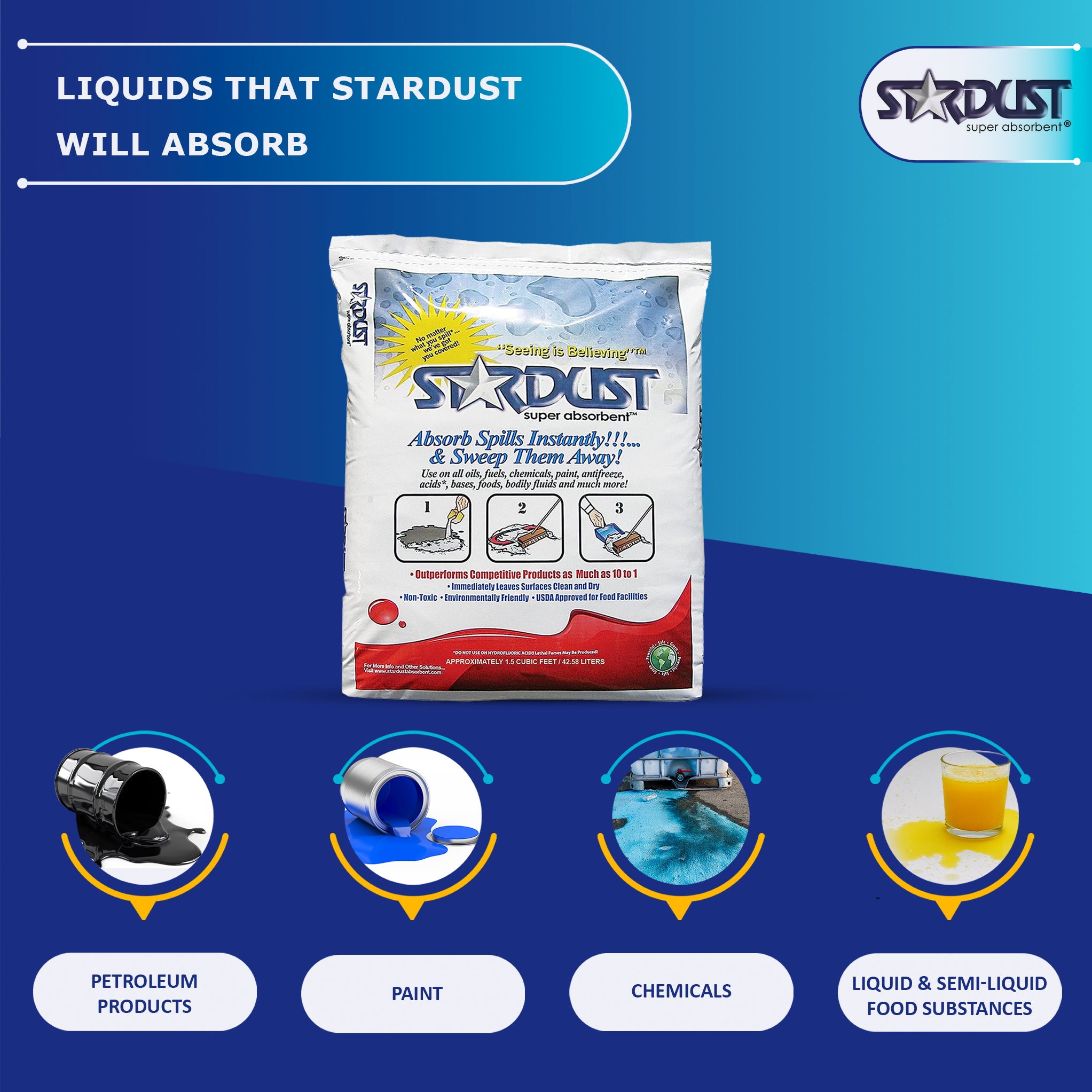 STARDUST Super Absorbent® 1.5 Cubic Foot Bag - 4 Bag Set