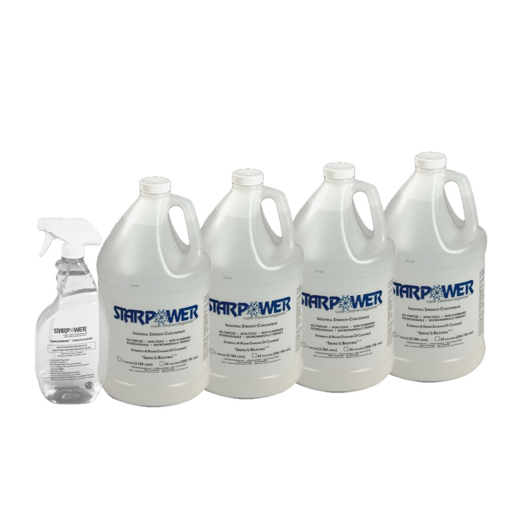STARPOWER Super Cleaner/Degreaser®, 1-Gallon Bottles, Case of 4 (Part No. D312CS)