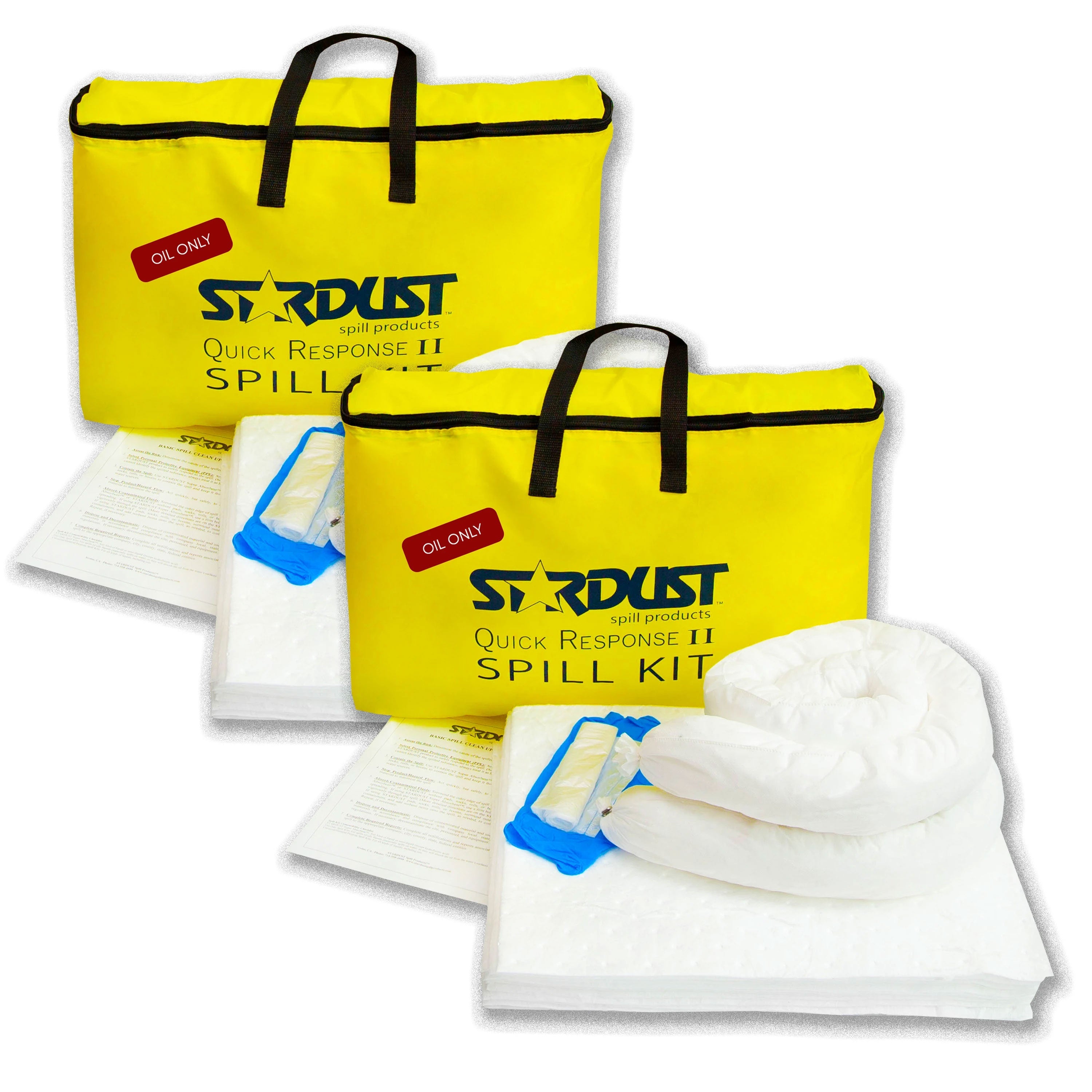 STARDUST Quick Response Oil-Only Spill Kit - Oil Spill Cleanup (Part No. D715P)