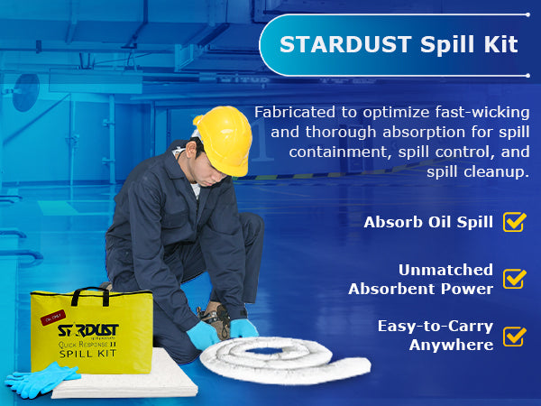 STARDUST Quick Response Oil-Only Spill Kit - Oil Spill Cleanup (Part No. D715P)