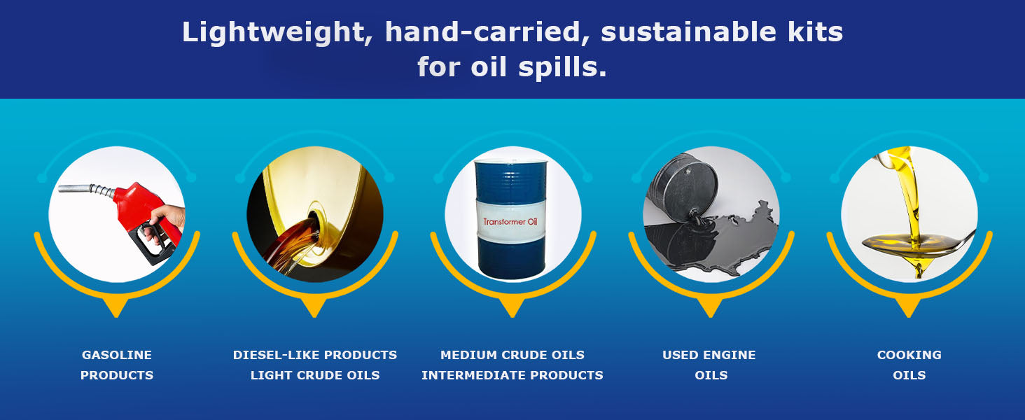 STARDUST Quick Response Oil-Only Spill Kit - Oil Spill Cleanup (Part No. D715P)