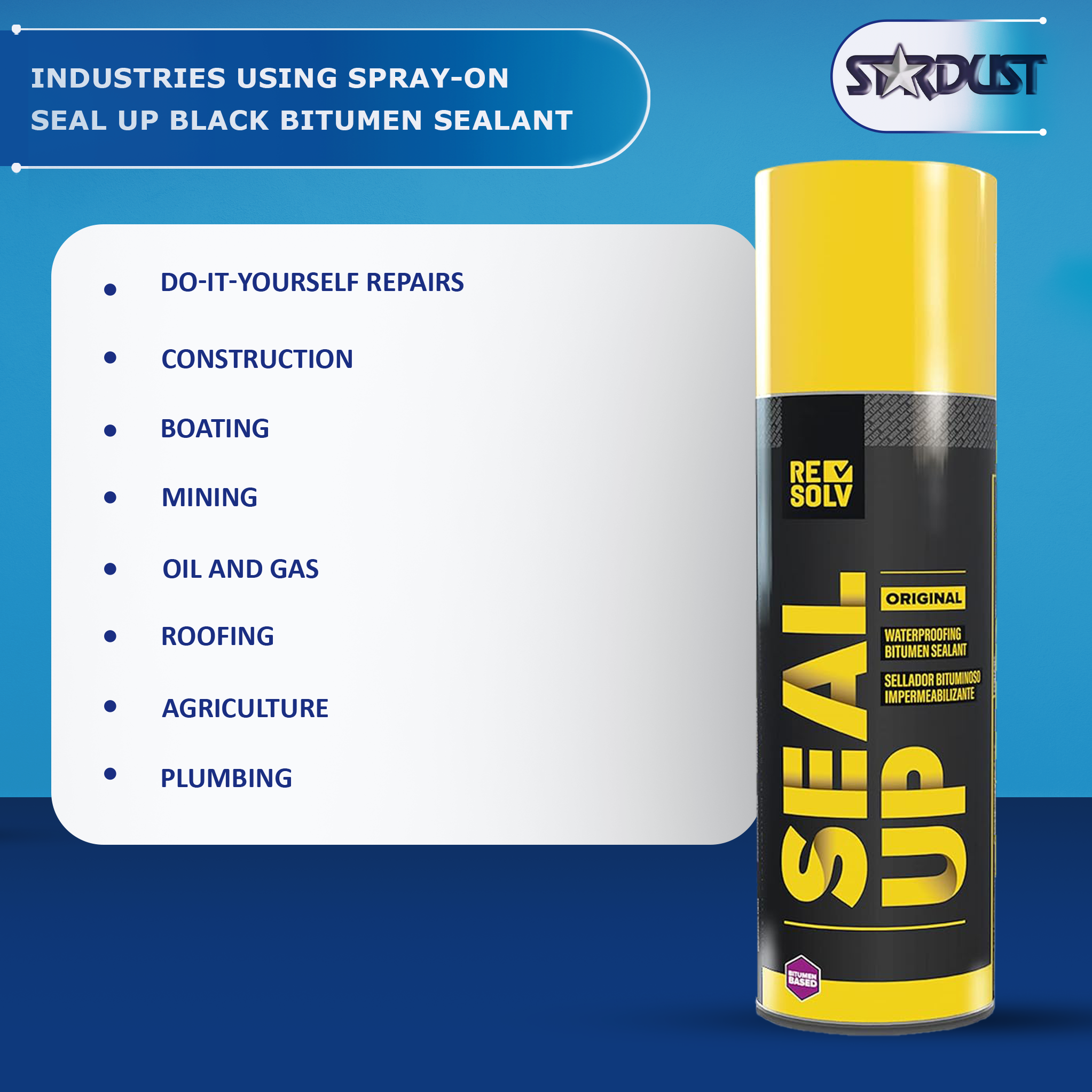 Seal Up® Spray-on Sealant - Waterproof Sealant, Black (Part No. D801SUB)