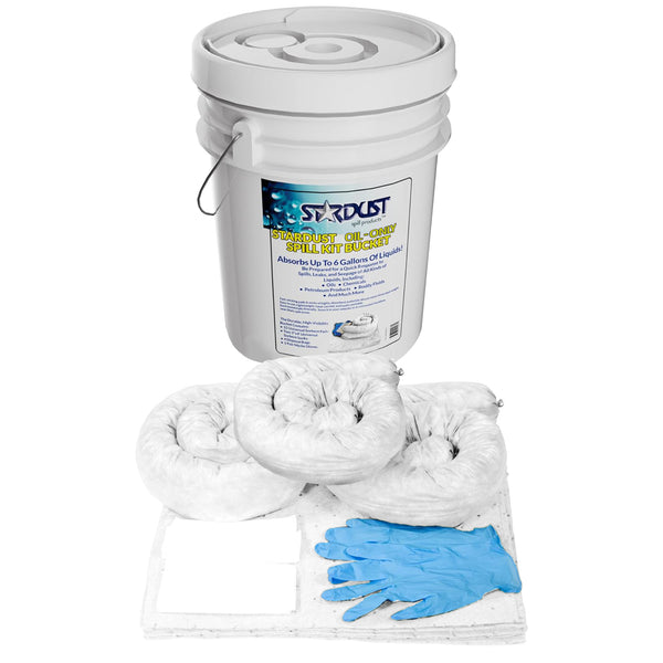 STARDUST Compact Oil-Only 5-Gallon Bucket Spill Kit (Part No D905P)