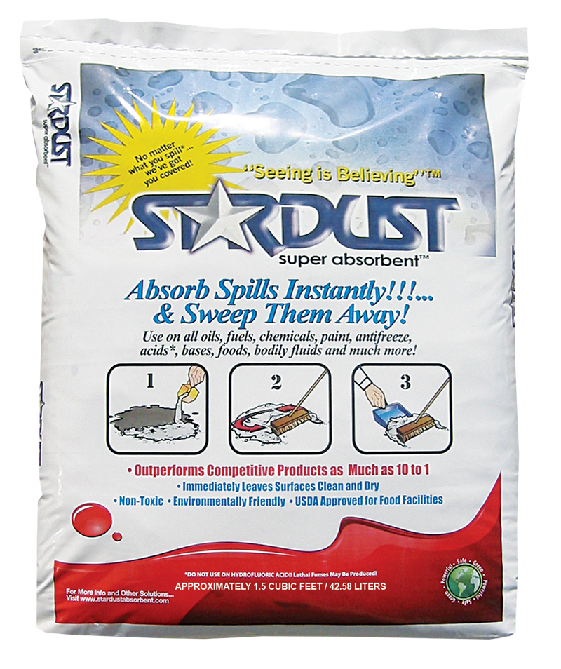 STARDUST Super Absorbent® 1.5 Cubic Foot Bag - Pallet of 25 Bags (Part No. D15CF-25)