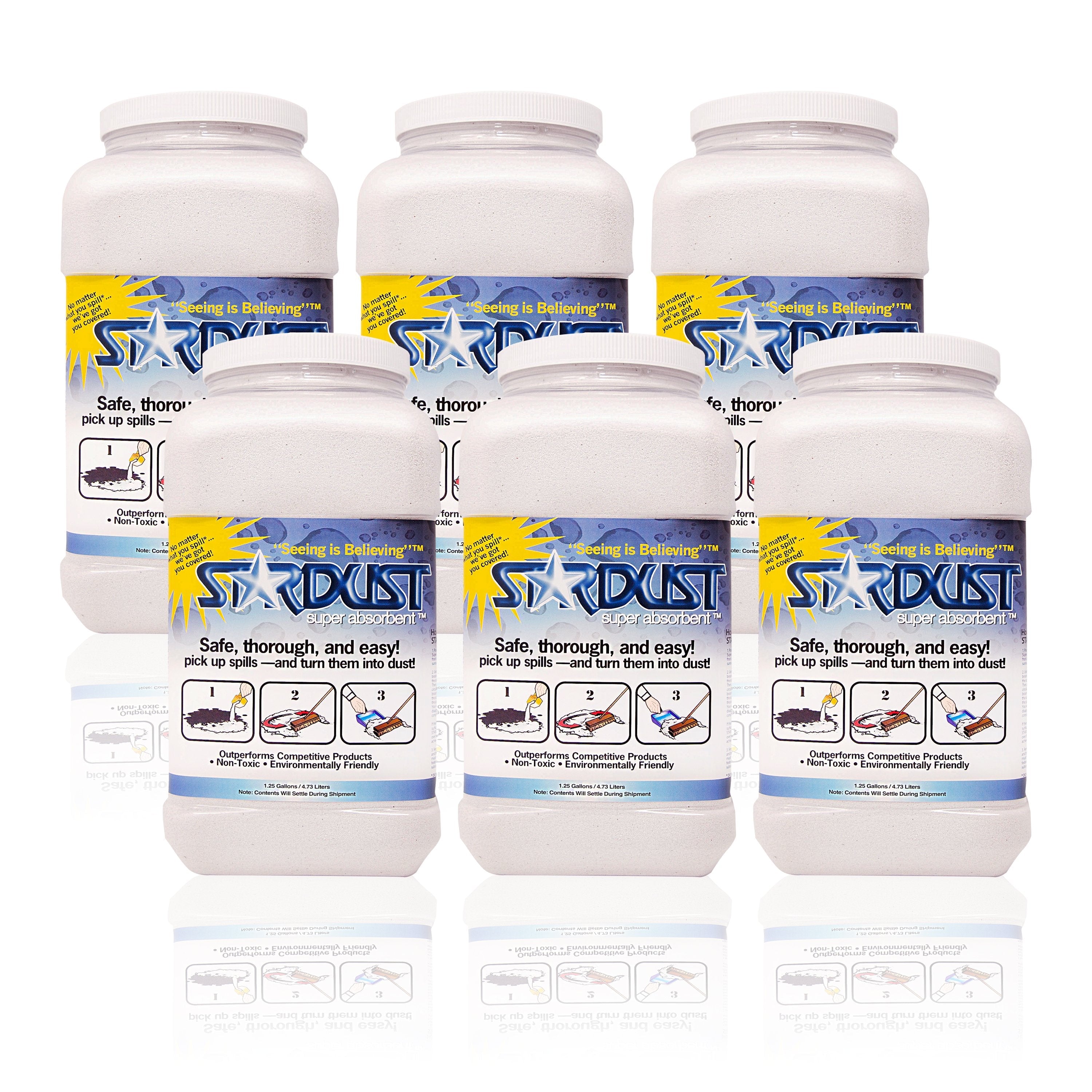 STARDUST Super Absorbent® 5-Quart Dispenser Bottle [Case of 2 or 6]