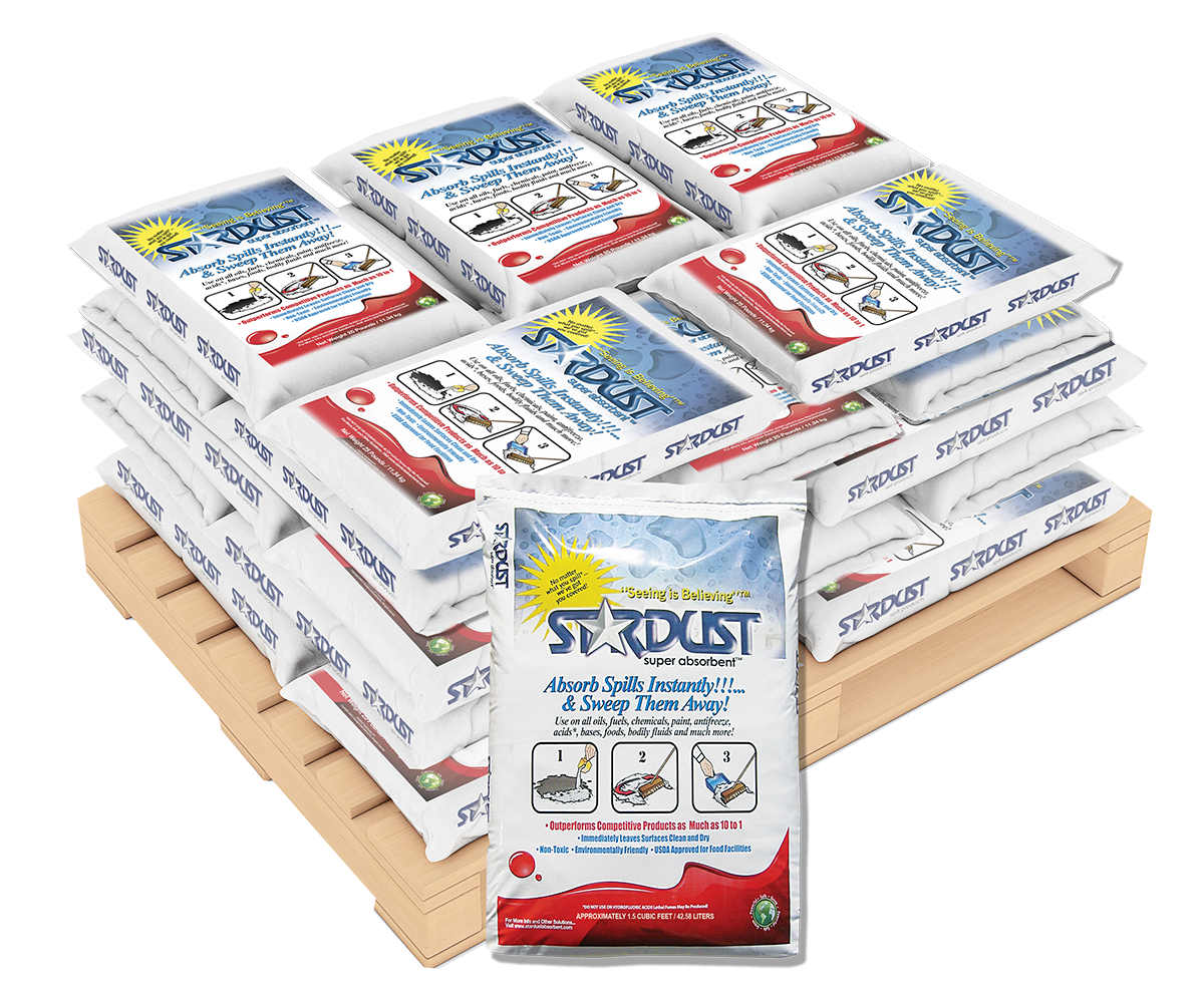 STARDUST Super Absorbent® 1.5 Cubic Foot Bag - Pallet of 25 Bags (Part No. D15CF-25)