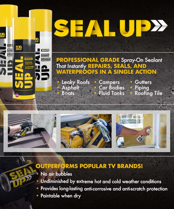 Seal Up® Spray-on Sealant - Waterproof Sealant, Black (Part No. D801SUB)